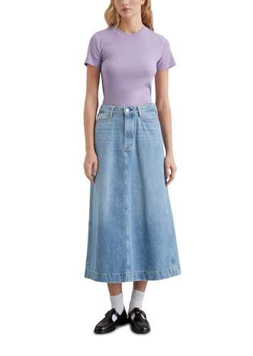 Marc O'Polo Denim Damen T-Shirt mit Rundhalsausschnitt Slim Fit, Lila (Wild Orchid), M – Ansicht 5