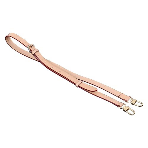 Sangle de Sac en Cuir Abricot de 1,8cm avec Mousqueton Doré