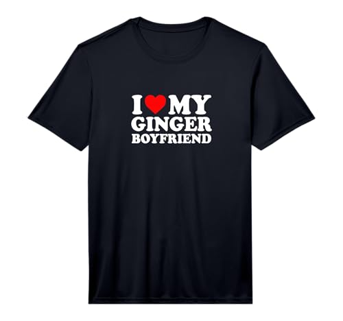 Mens I Love Heart My Ginger Boyfriend Cute Funny Simple Performance T-Shirt