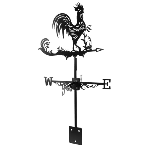 CAXUSD Girouette Décorative Forme De Coq pour Toiture De Ferme Indicateur De Direction du Vent pour Jardin Et Extérieur Facile à Installer Utiliser