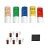 Produktbild Gold-Test-Set, 5 Gold-Tester 9/14/18/24 K Karat zum Testen von Gold + Silber + natürlicher Prüfstein 50 x 40 mm + 5 Flaschen mit 15 ml Tropfen + inklusive Expertisen-Anleitung