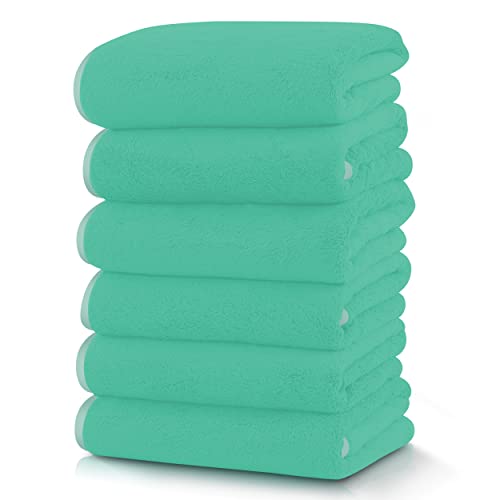 TENSTARS Silk Hemming Hand Towels for Bathroom - Quick Drying