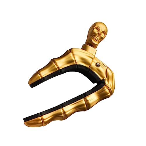 ibasenice Portable Ukulele Capo with Tuner Clamp for Electric and Acoustic Guitars Key Trigger Durable and Convenient Guitar Accessory Golden