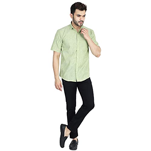 Image of TAHVO Men's Solid Regular Fit Shirt