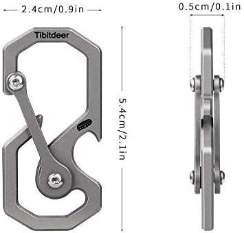 Titanium Keychain, Multifunctional Carabiner Clip Key chain Heavy Duty Car Key Organizer with Bottle Opener - Image 4