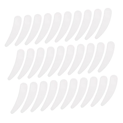 iplusmile Lot De 100 Cuillères à Crème Visage, Petite Spatule Cosmétique En Céramique Blanche, Applicateur Précis Pour Soins Peau, Maquillage Et Voyage