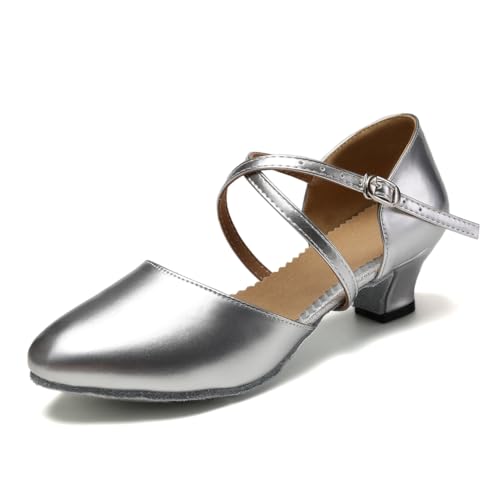 Chaussure Danse Latine Femme Bout Fermé Salle de Bal Tango SWDZM