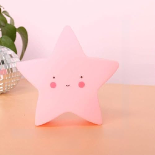 Veilleuse bébé étoile rose lampe de chevet pour décoration de chambre d'enfant