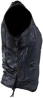 Miniatura 6 de Dream - Chaleco de cuero para mujer, 7 bolsillos, bolsillos laterales, bolsillo para pistola en el interior, regular, Regular