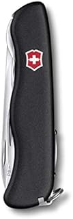 Victorinox Picknicker Swiss Army Pocket Knife, Large, Multi Tool, 11 Functions, Locking Blade, Black, 111 mm