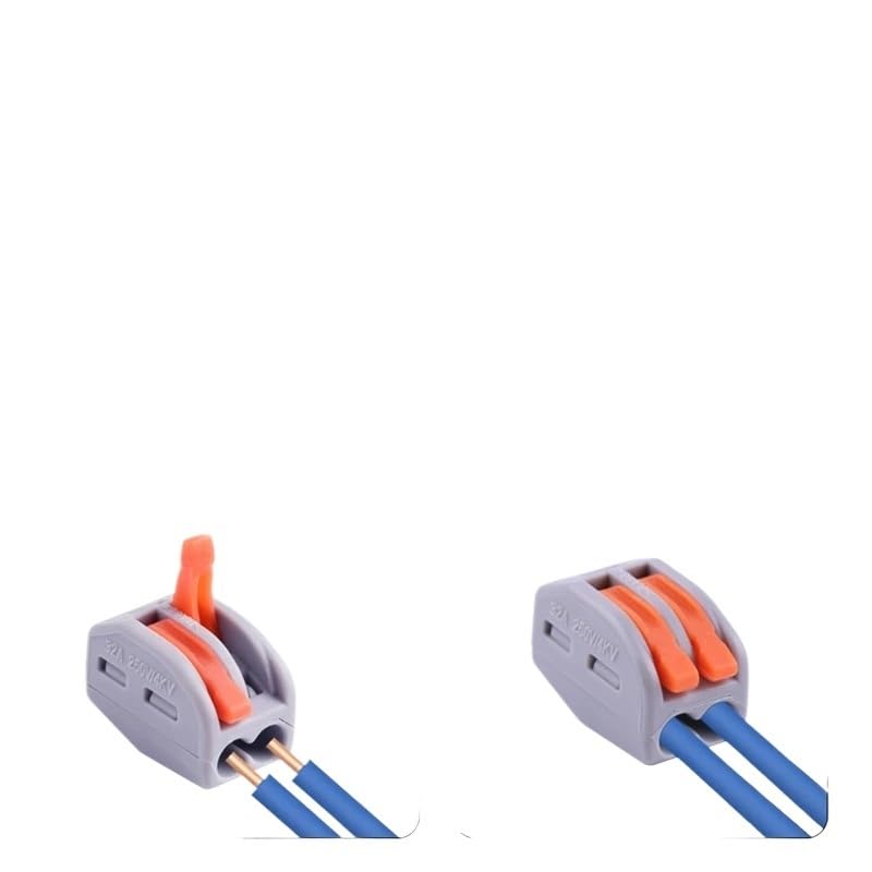 Conector de cable rápido de 55 piezas, conectores de palanca de empuje de cableado rápido, bloque de terminales de cableado eléctrico con caja de almacenamiento(60PCS)