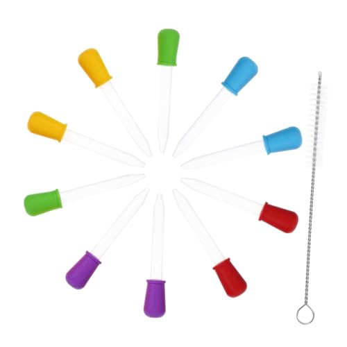 PRETYZOOM Silicone Liquid Medicine Dropper Graduation 10pk for Boys and Girls Infants Safety