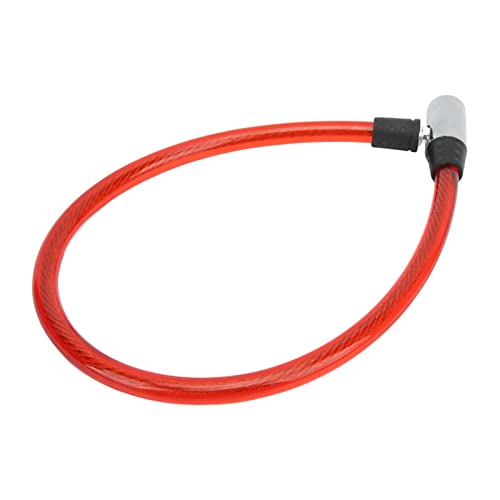 Alomejor Lock,Cable,Steel Wire Portable Lock Cable with 2 Keys for Motorcycle Skateboard Scooter (Red)