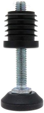 Vital Parts 4 Adjustable Feet & Tube Insert, Furniture Fixings, Threaded Furniture Feet, Sets For Round Tubing, Outside Diameter 19mm, M6 Thread, Ready To Install