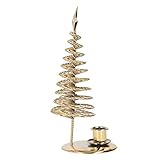 Multiusos: el portavelas del árbol de Navidad no es un práctico candelabro, sino también una exquisita decoración de escritorio. No bloqueará su vista en la mesa del comedor, y es hermoso.