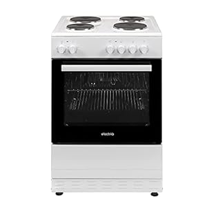 electriQ 60cm Single Oven Electric Cooker with Sealed Plate Hob – White