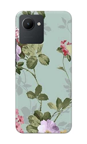 Image of Printed Hard Back Cover Case for Realme C30 | Realme C30s Back Cover (Floral Painting) -702