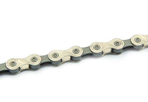 Cadena de bicicleta de 9V KMC X9-93 con 116 eslabones cromados