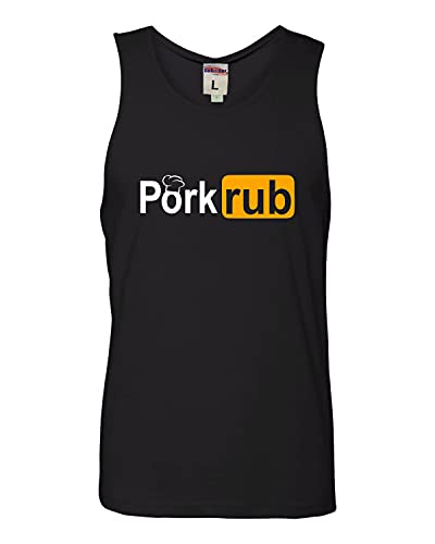 Go All Out XX-Large Black Adult Pork Rub Funny BBQ Barbeque Grill Grilling Master Sleeveless Tank Top Cotton T-Shirt