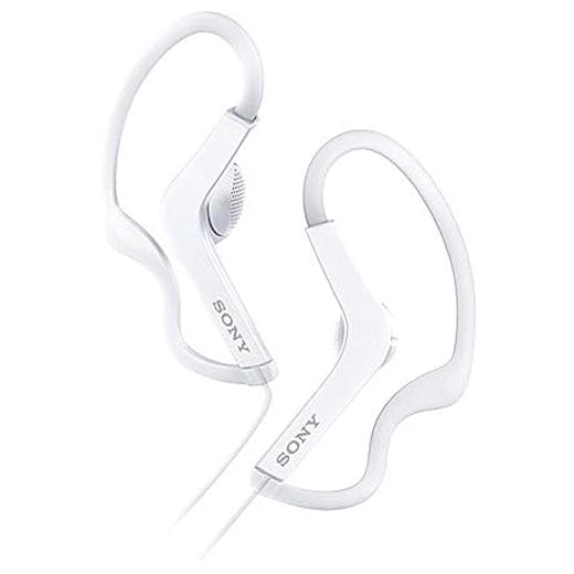 Sony MDRAS210AP/W Sports, Splashproof, Smartphone-Compatible, Wired, Earbuds - White