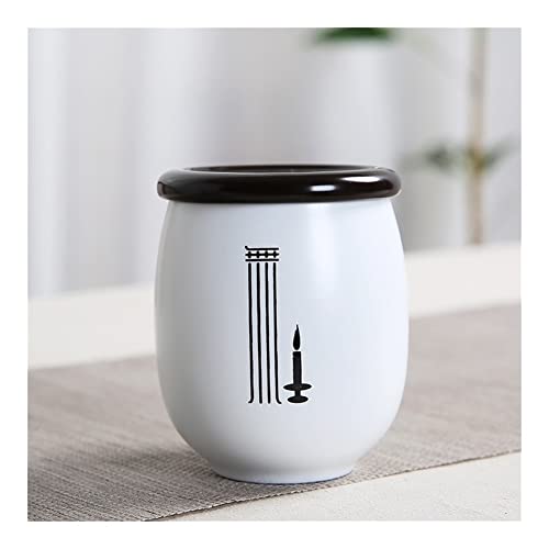 Ceramic Tea Caddy - Small Mini Portable Green Tea Sealed Storage Canisters for Travel & Kitchen Spice Jars (Colour: Colourful)
