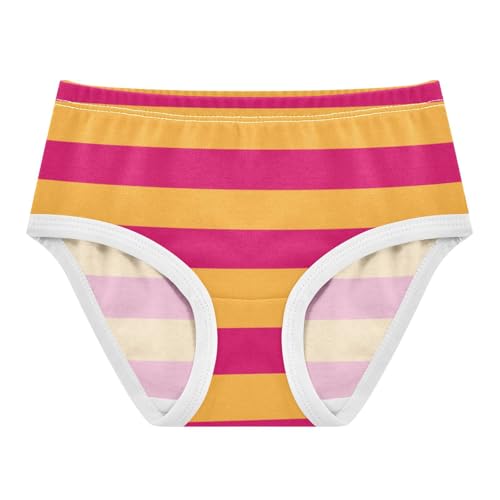 Orange Red Stripe Toddler Girls's Underwear 2T