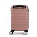 40x25x20cm Underseat Cabin Suitcase with Removable Wheels – Soft Shell Carry on Trolley Lightweight Spinner Luggage Detachable Wheels 1628 (Rose Gold)