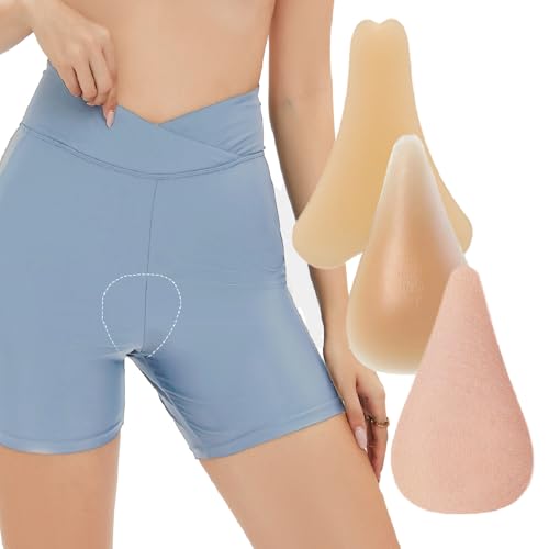3pcs Camel Toe Concealer,Adhesive Reusable Silicone Camel Hider Soft Pad,Seamless Anti-Camel Insert Cover, Invisible Toe No Camel Guard for Women Swimsuits, bikini, Yoga pants (Beige)