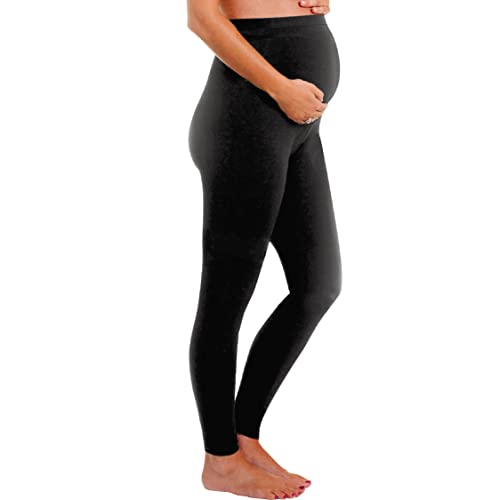 Leading Lady Seamless Maternity Leggings - Over The Belly Pregnancy Leggings For Women - Extra Support And Comfort (Black, L) #TOP25