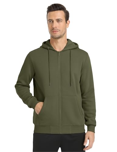 TACVASEN Mens Zip Up Hoodie Fleece Lined Hoodie Jacket Men Full Zip Sweatshirts Outdoor Thermal Athletic Hoodies3