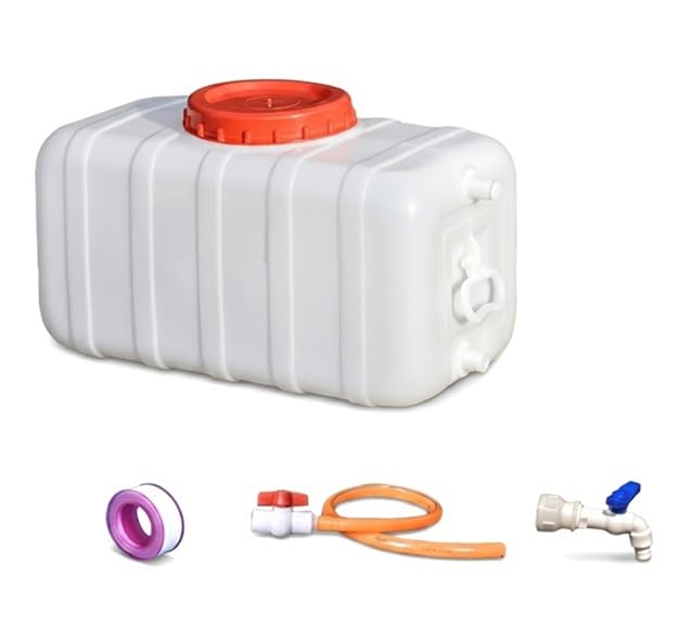 15L-50L Water tank，campervan water tank，Food Grade Water Storage Tank (White,27.5L)