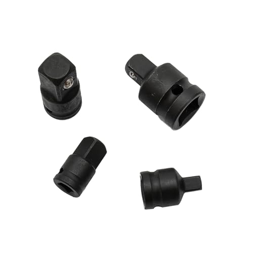 NZBZTANNAP Juego de 4 llaves de carraca hexagonales de 1/4 3/8 1/2, juego de llaves de vaso adaptador de llave de vaso convertidor de accionamiento, herramienta de impacto 65 herramientas manuales de
