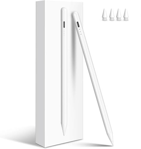 Penna iPad per Apple iPad 2018-2024, Penna Touch per Tablet ipad Pencil con Rigetto del Palmo, Stylus Pen per iPad 10/9/8/7, Pro 11/12.9, Air 3/4/5, Mini 5/6