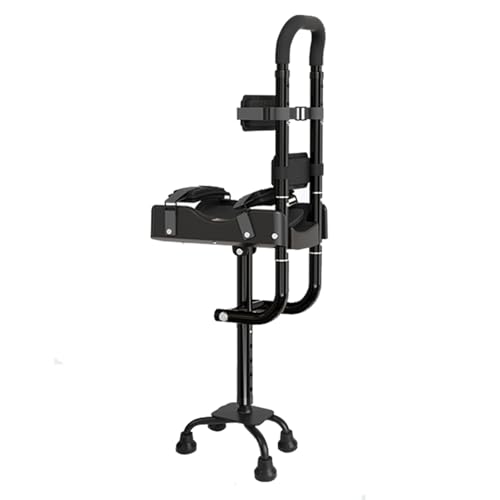 Béquille télescopique mains libres ergonomique jambe gauche noire
