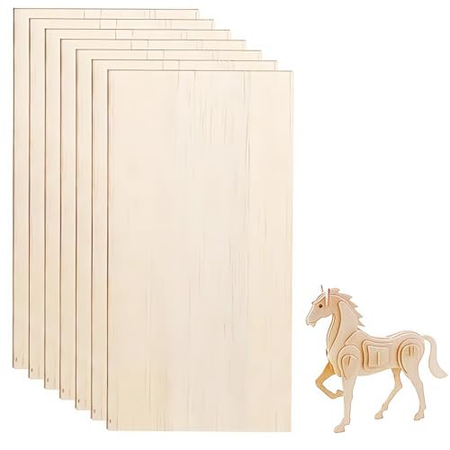 6 placas de madera de balsa de 200 x 100 x 2 mm, para manualidades, tablas de madera, placas de balsa, discos de madera, placas de madera para proyectos láser, manualidades, modelo de arte y artesanía