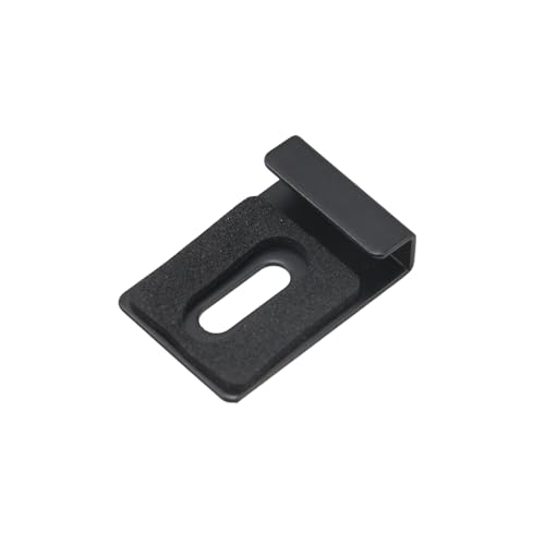 Image of MY MIRONEY 12PCS Black Stainless Steel Mirror Clips 1 /4 Inch Wide Channel Mirror Holder Clip Hardware Wall Mounted irror Hanger Clips with Screws and Foam Pads for Mirror Picture Frame