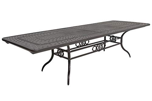 Preisvergleich Produktbild OUTFLEXX Ausziehtisch, antik-braun, Aluguss, 213 / 320x107cm, rechteckig