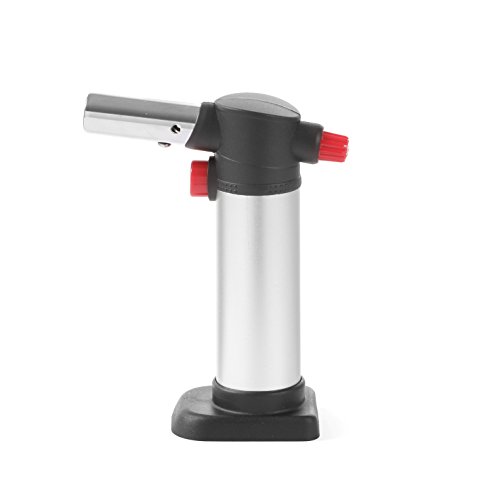 HENDI Crème-Brûlée Brenner, Gas, nachfüllbar (wird leer geliefert), automatischer Zündung, Standfuss, Küchenbrenner…