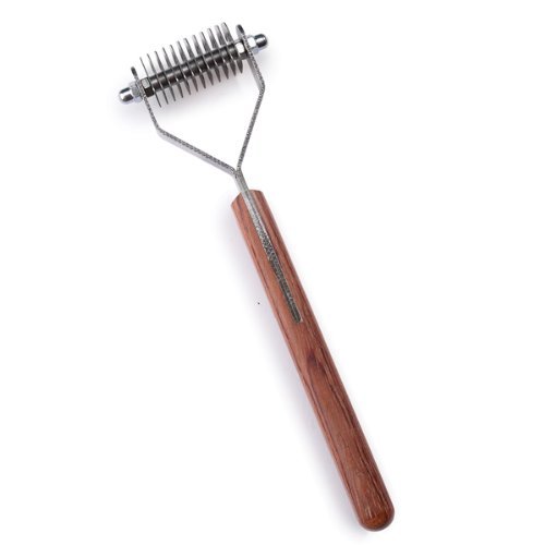 Mars Coat King De-Matting Undercoat Grooming Rake Stripper Tool For Dogs And Cats, Stainless Steel With Wooden Handle For Thick Coats, 12-Blade Stripper For Groomers, Pet Owners #TOP7