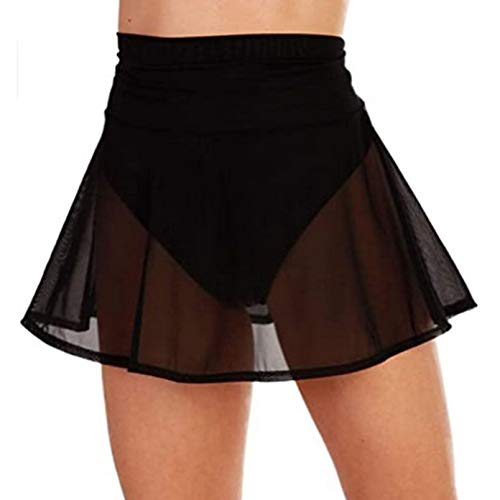 SHIBAOZI Women Girls Swim Cover Ups Swimsuit Cover-up Skirts Short Mesh Sheer See-Thru Bikini Coverups