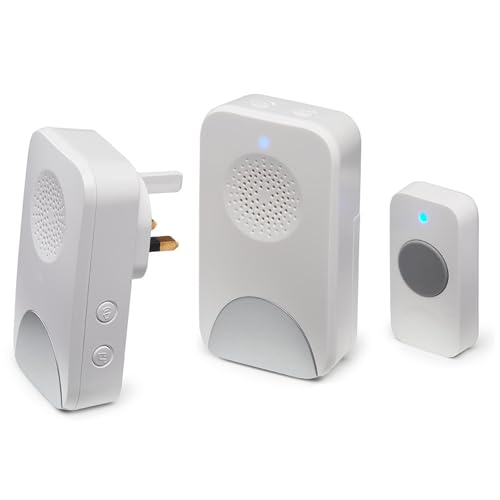 Easylife Wireless Doorbell Set – Portable & Plug-in Receivers with 32 Melodies, 4 Volume Levels, 150m Range, LED Alert