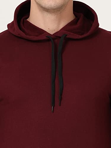 Image of Ideation Men's Cotton Hooded Neck Solid Full Sleeve Hoodies with Kangaroo Pocket