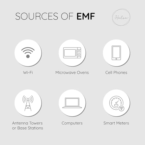 Image of Halsa EMF Shield Sleeve for Cell Phone - Signal Blocking Anti-EMP Pouch - Smartphone Protection Case Against Radiation, EMF, 5G, RFID - Grey - 4x8 Inch Fits Most Phones