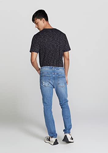 Calça Jeans Masculina Skinny Com Elastano Azul 044