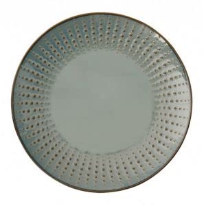 Assiettes dessert en porcelaine fine Drops Celadon au design d'exception