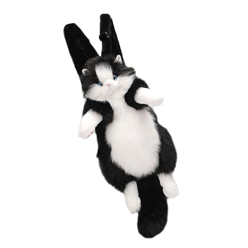 Sac à dos en peluche grande capacité sac portable tendance avec sangle réglable école
