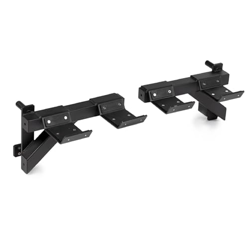 Titan Fitness T-2 Series Dumbbell Weight Bar Holders, 440 LB Capacity, J-Hook Style Mounting, Rack Mounted Weight Holders with Nylon Rubber Pad Liners