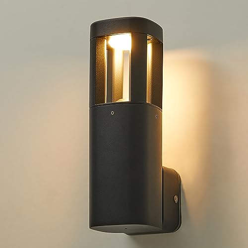 CELAVY Outdoor Wall Lights Mains Powered IP54 Modern Outside Light, Waterproof Porch Front Door Lamp Aluminium