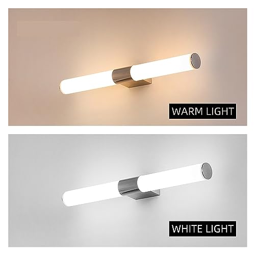 Applique murale LED design argent 56cm avec éclairage chaud pour miroir - 4