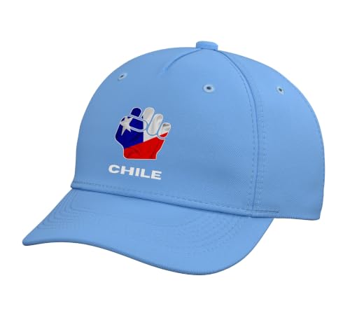 People of Chile United Viva Chile 2025 Adjustable Printed Baseball Hat, Light Blue